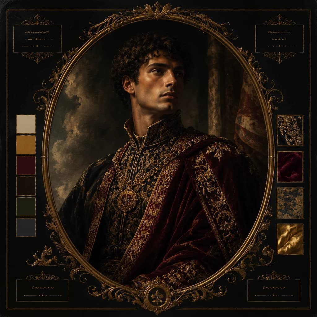 Royal oil portrait artwork example