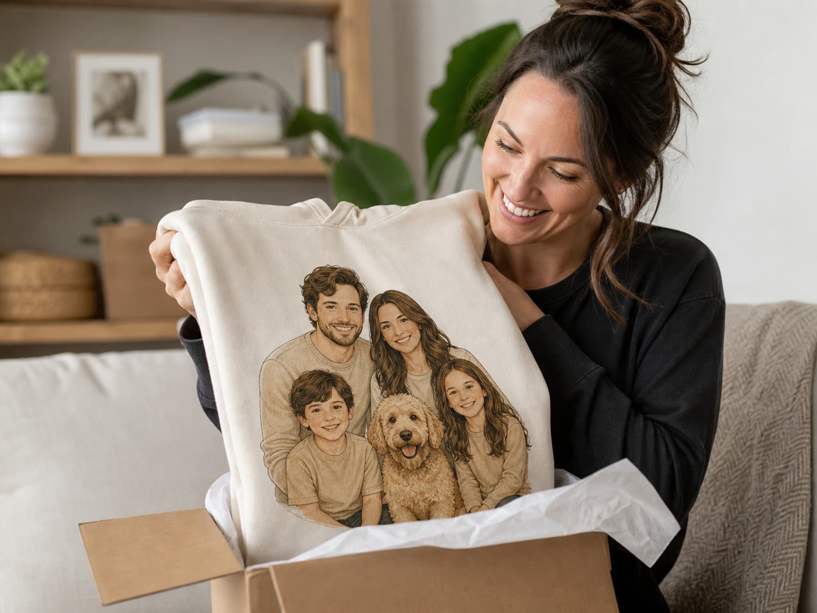 Personalized hoodie presented as a meaningful gift