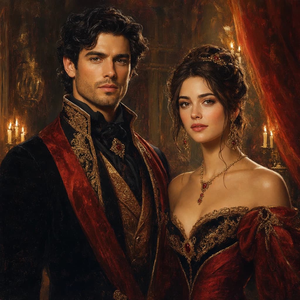 Gilded Masquerade Couple