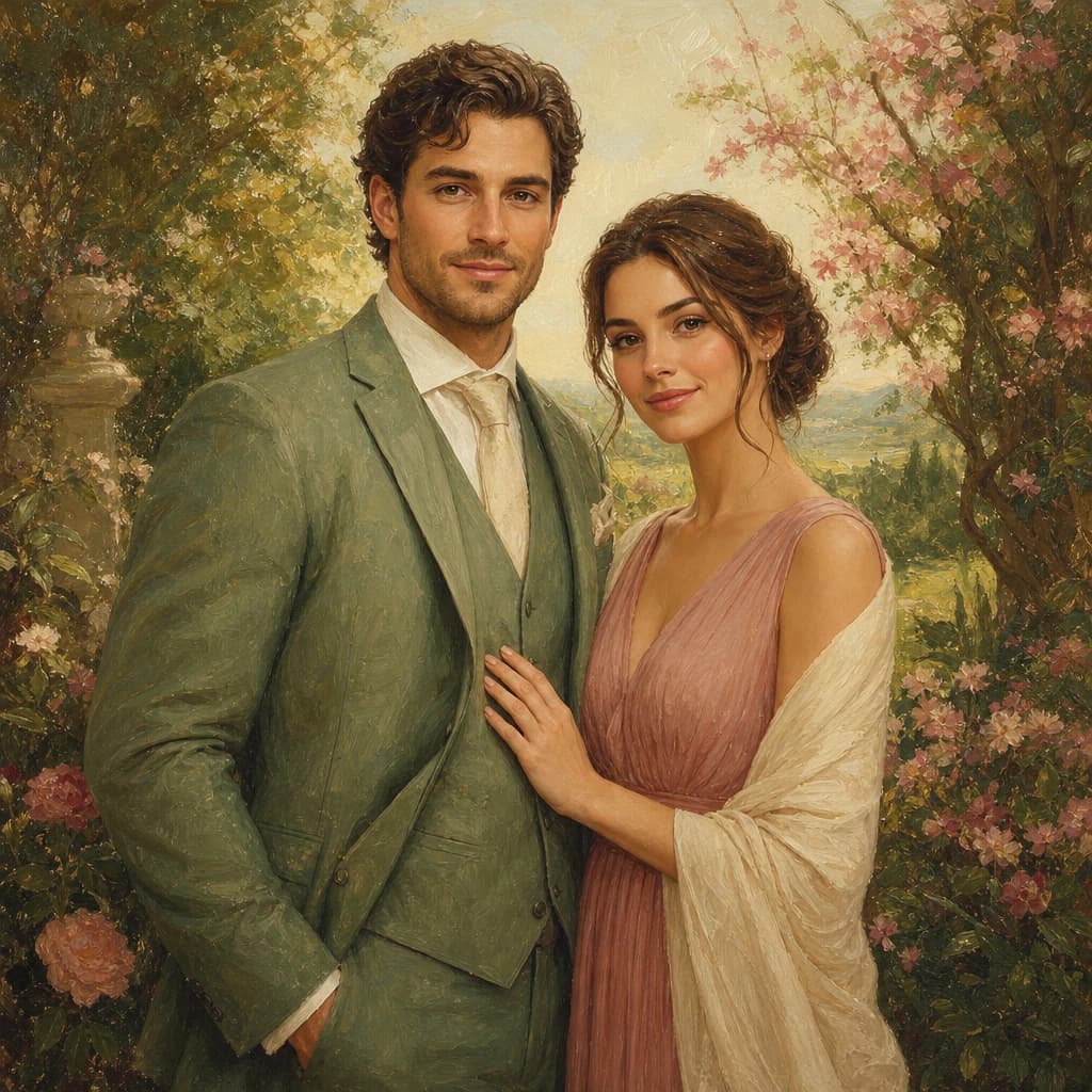 Sunlit Garden Couple