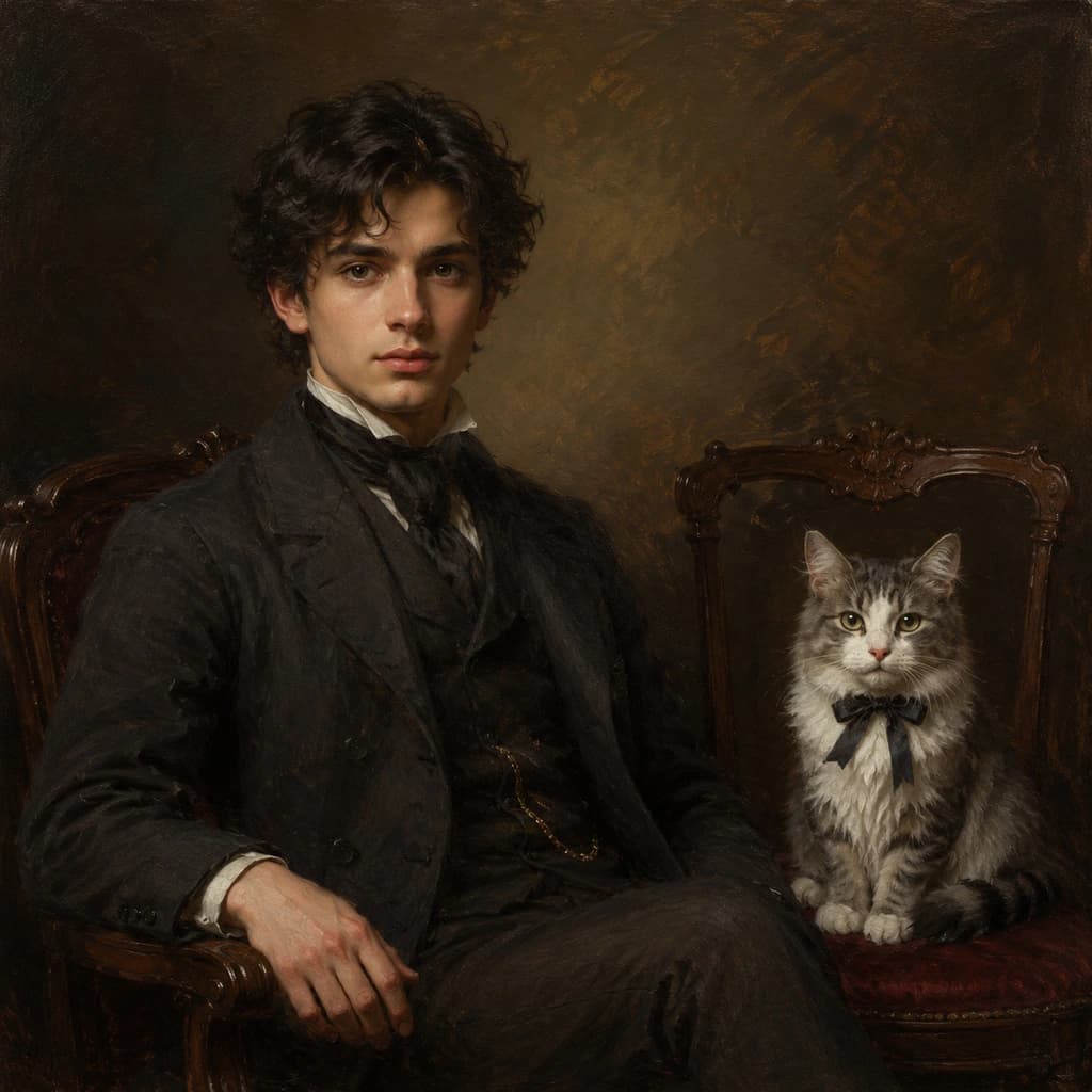 Scholar and Library Cat