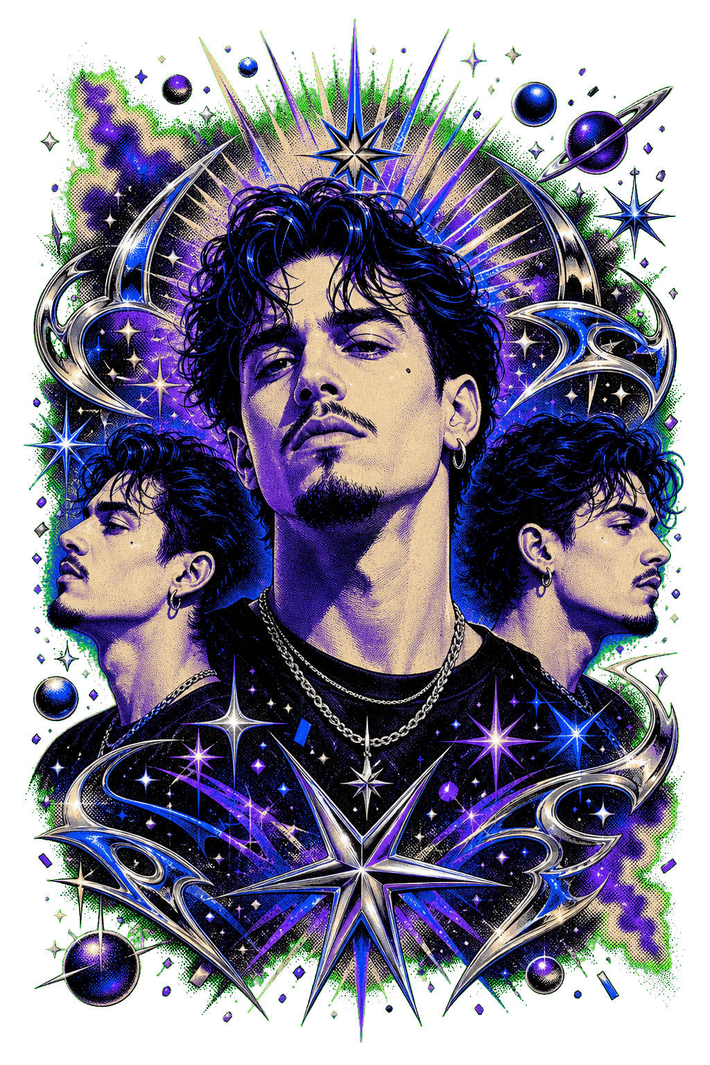Vintage Bootleg Triple Portrait