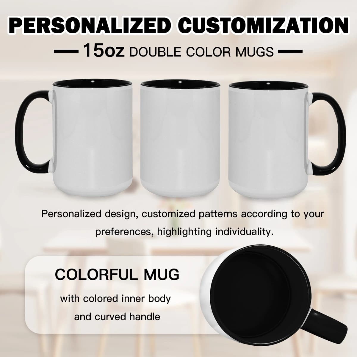 Custom 15oz Color Accent Mug