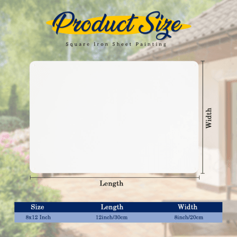 Custom 8 x 12 in Horizontal Tin Sign mockup