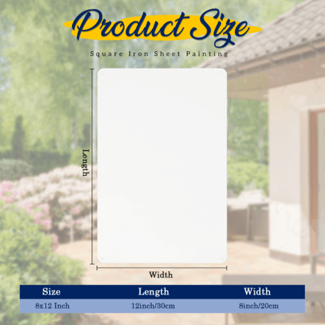 Custom 8 x 12 in Vertical Tin Sign mockup