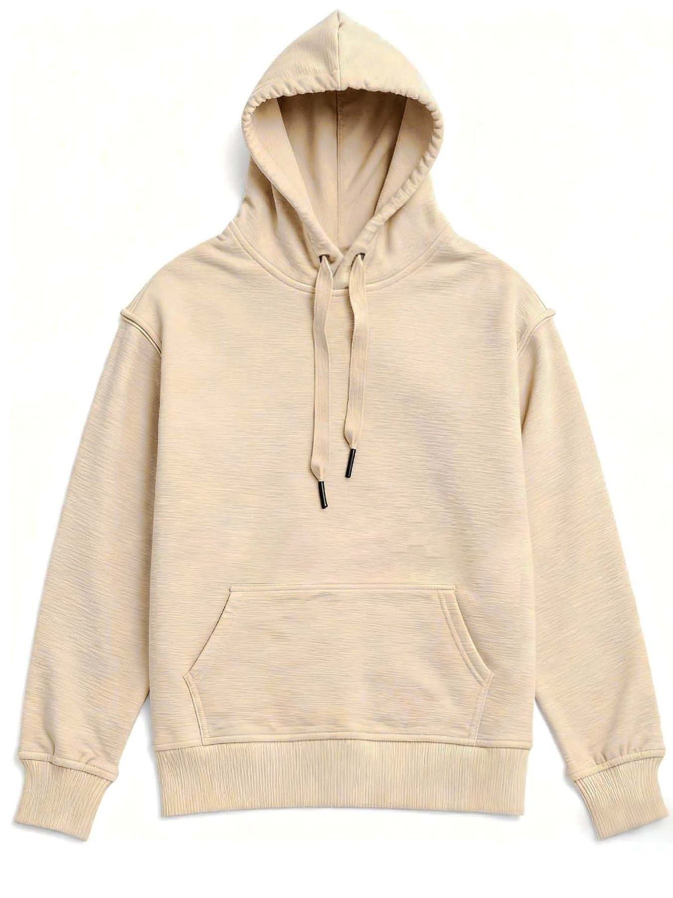 Khaki custom pullover hoodie