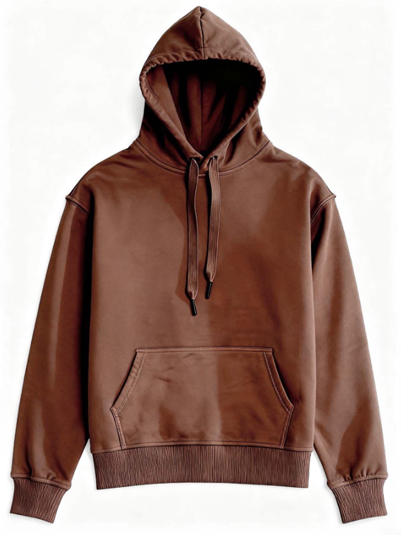 Brown custom pullover hoodie