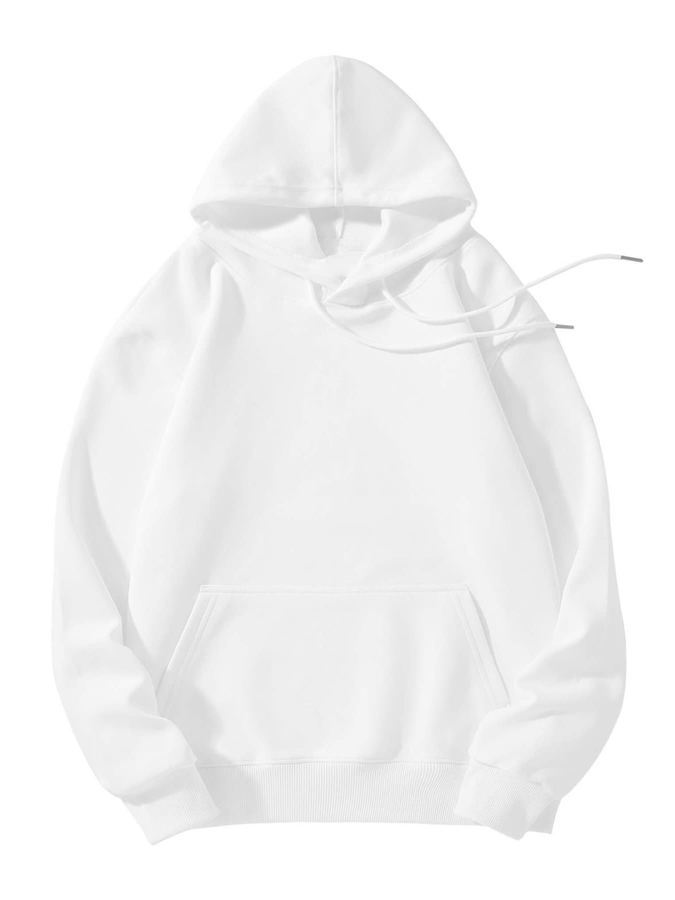 White custom pullover hoodie