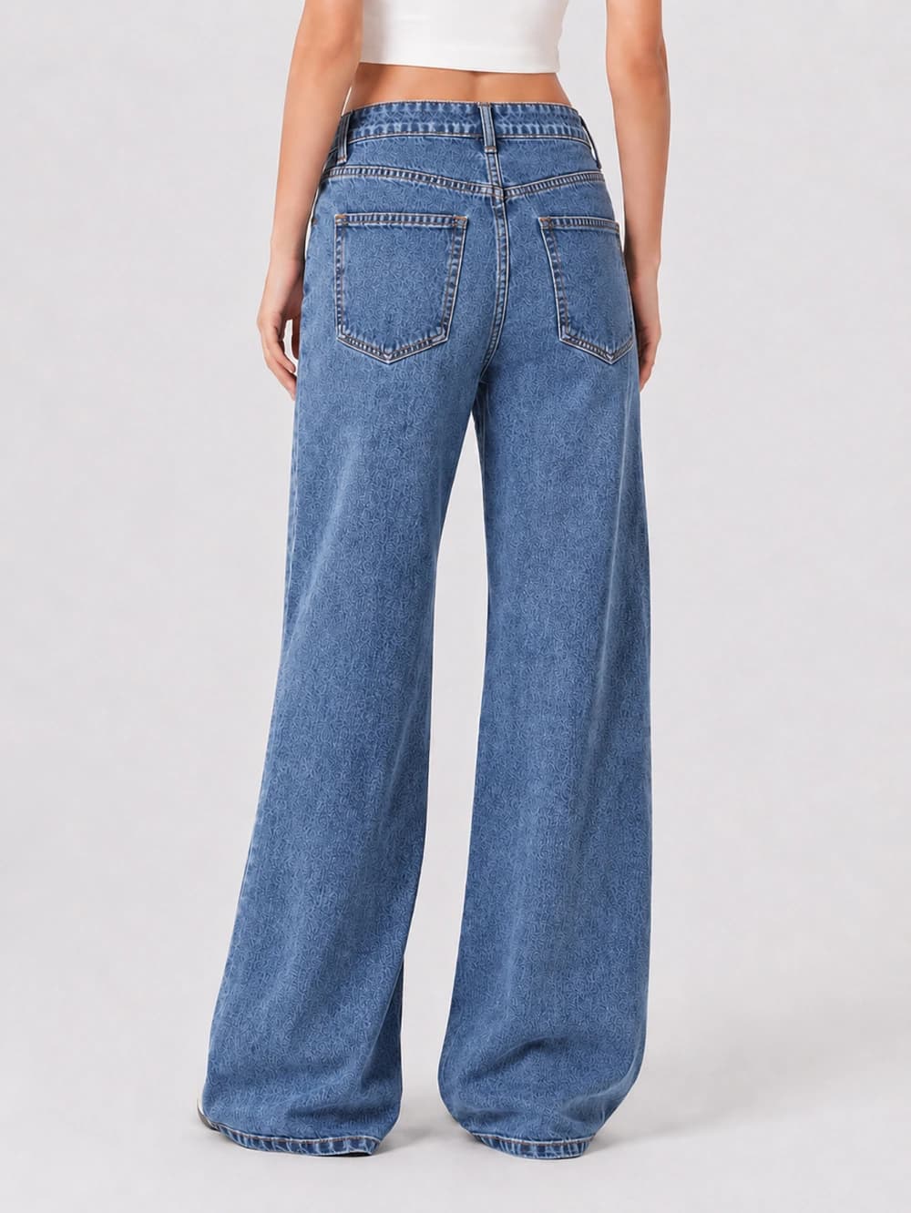 Custom Vintage Wide Leg Jeans - alternate view